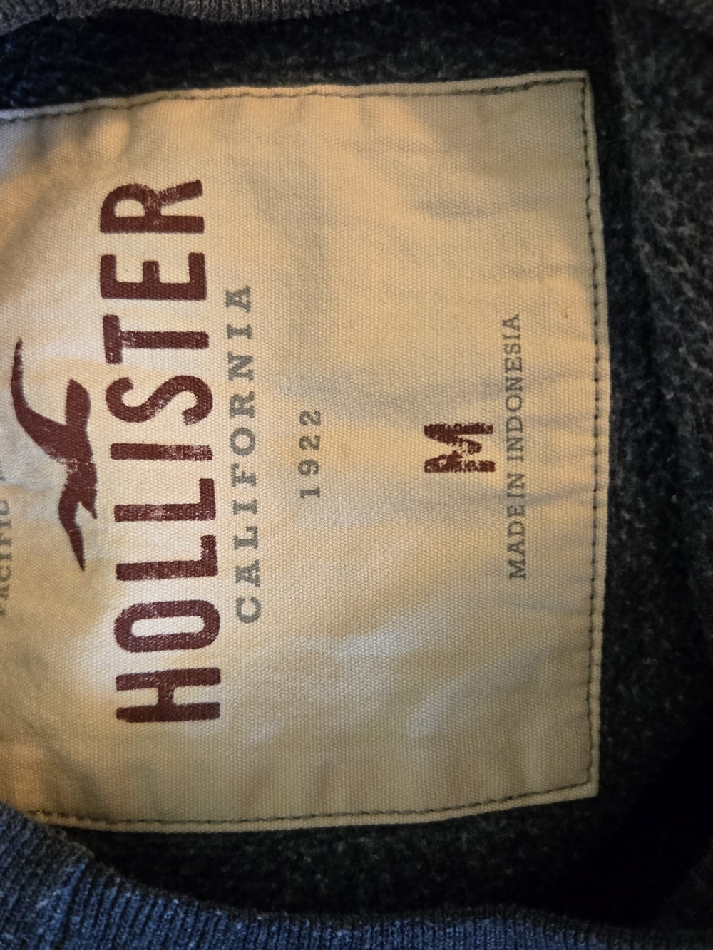 Hollister Navy Crewneck with Bright Orange Logo - Picture 3 of 3